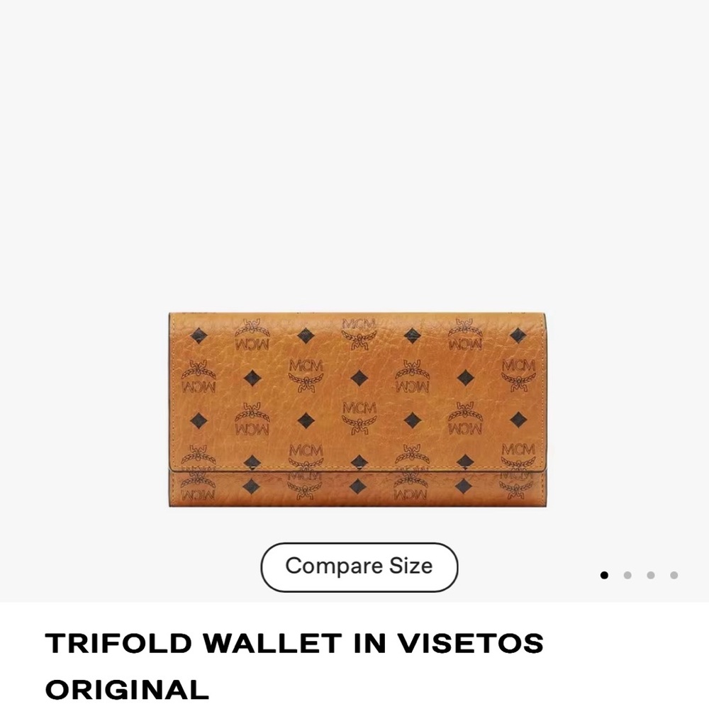 MCM Black and Orange Wallet with Studded Design
